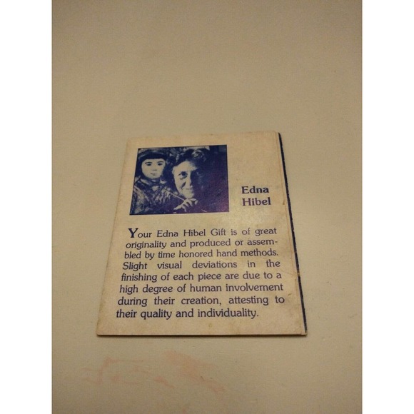 Vintage Edna Hibel Round Wood Jewelry/ Trinket Box Signed 6" round - 2.5" tall - Picture 7 of 7